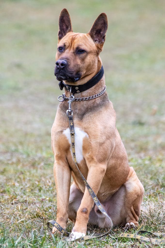 Malinois Dog Sits and Listens